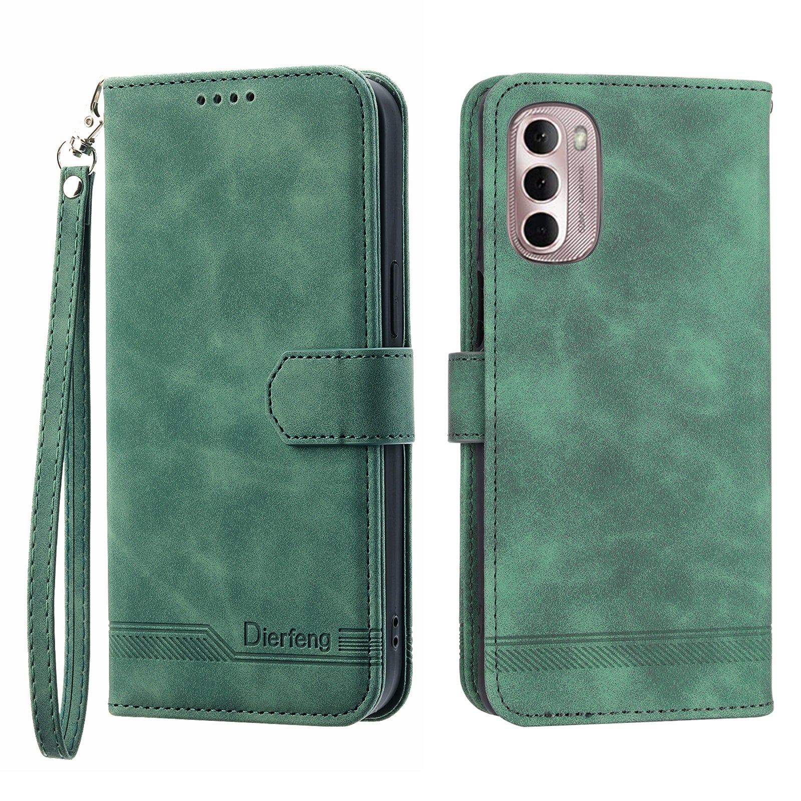 Pouzdro na telefon DIERFENG DF-03 pro Motorola Moto G Stylus 4G (2022) Lines Potištěný PU kožený kryt stojanu na telefon Pouzdro na telefon DIERFENG DF-03 pro Motorola Moto G Stylus 4G (2022) Lines Potištěný PU kožený kryt stojanu na telefon